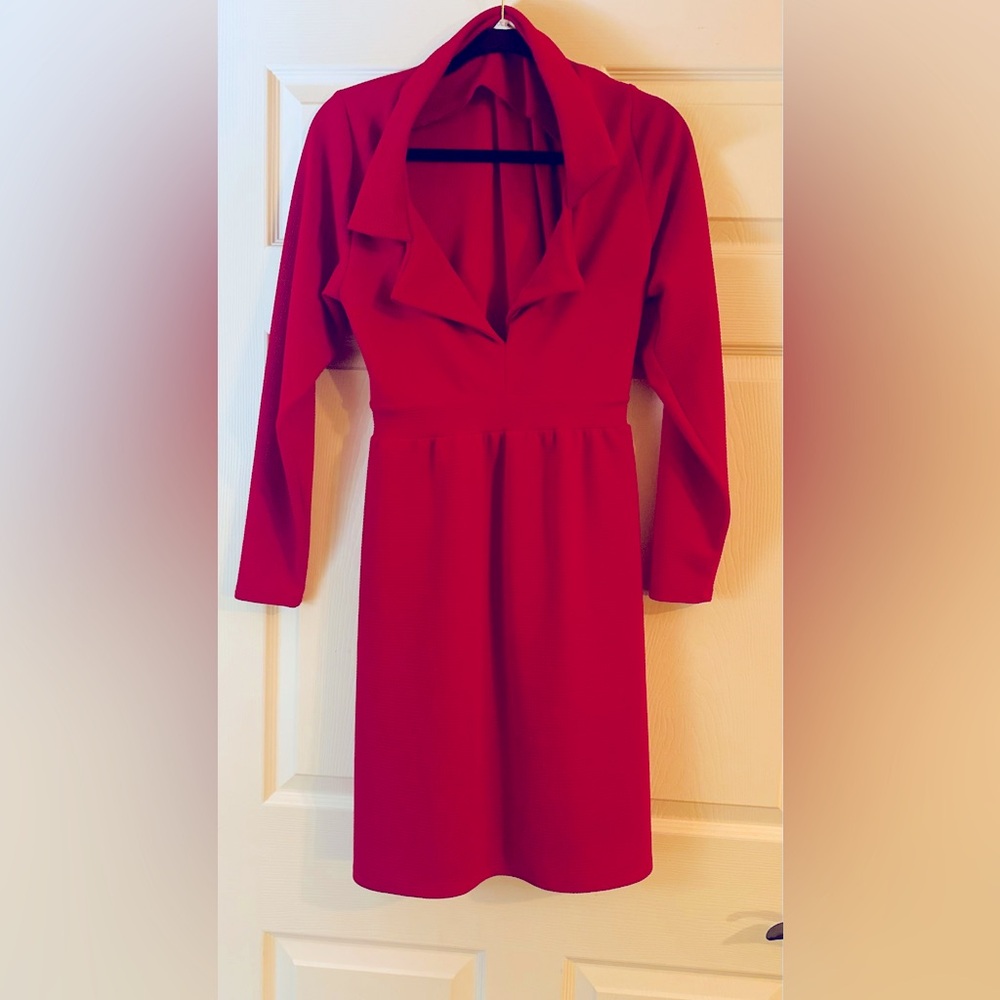 REBDOLLS High waist mini collared dress